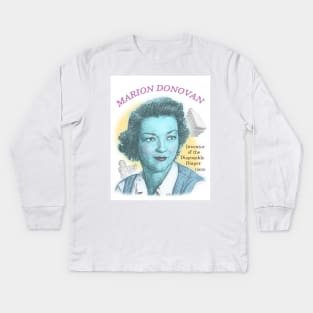 Marion Donovan, Inventor of the Disposable Diaper Kids Long Sleeve T-Shirt